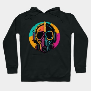 colorful gas mask Hoodie